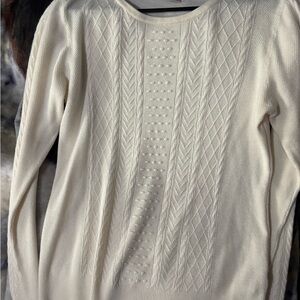 Carolyn Taylor Cream Cable Knit Sweater